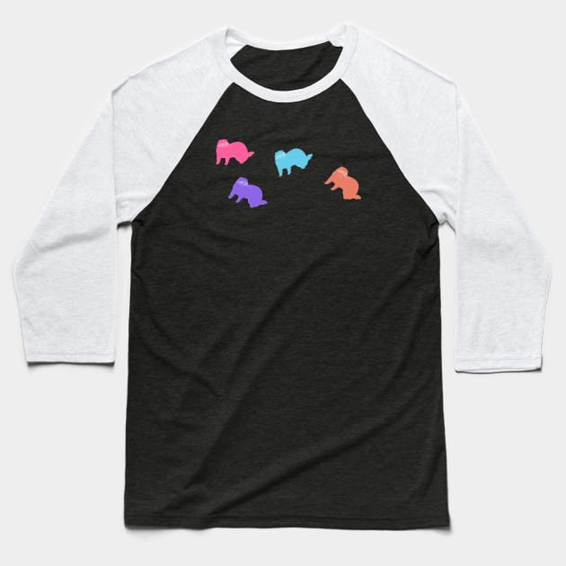 Colored Ferrets Baseball T-Shirt by biologistbabe